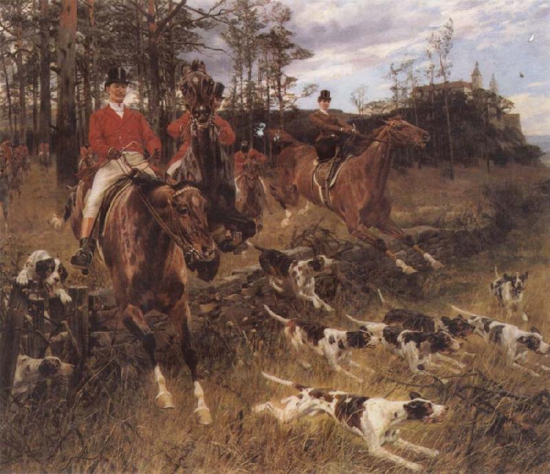 Hans Schmidt The Morning Hunt oil painting picture